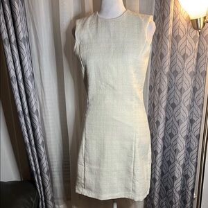 H&M Chic Cream Sleeveless Mini Dress